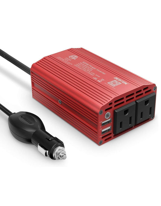 300W Power Inverter DC 12V to 110V AC Car Inverter with 4.2A Dual USB Car Adapter